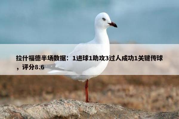 拉什福德半场数据：1进球1助攻3过人成功1关键传球，评分8.6