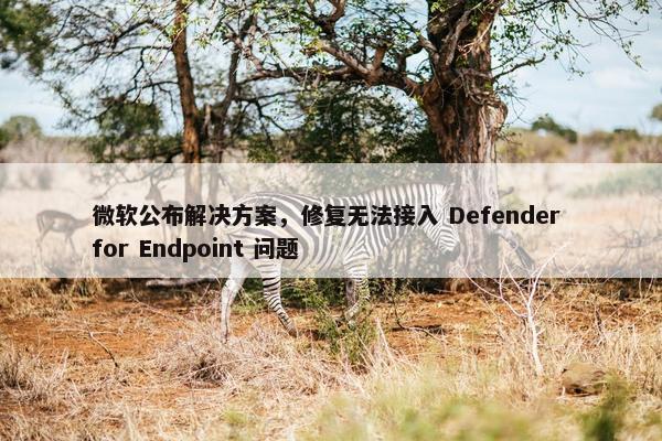 微软公布解决方案，修复无法接入 Defender for Endpoint 问题