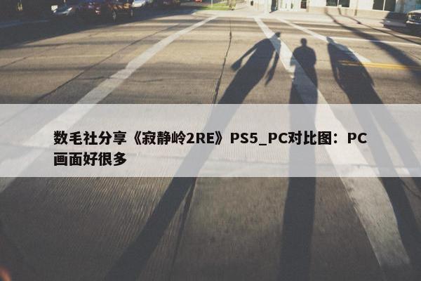 数毛社分享《寂静岭2RE》PS5_PC对比图：PC画面好很多