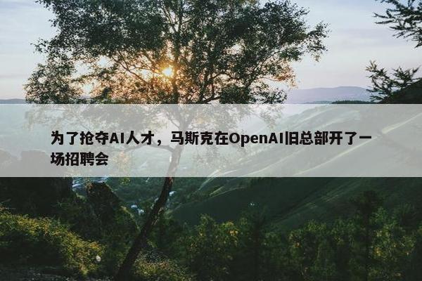 为了抢夺AI人才，马斯克在OpenAI旧总部开了一场招聘会