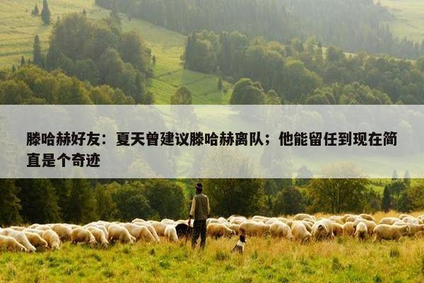 滕哈赫好友：夏天曾建议滕哈赫离队；他能留任到现在简直是个奇迹