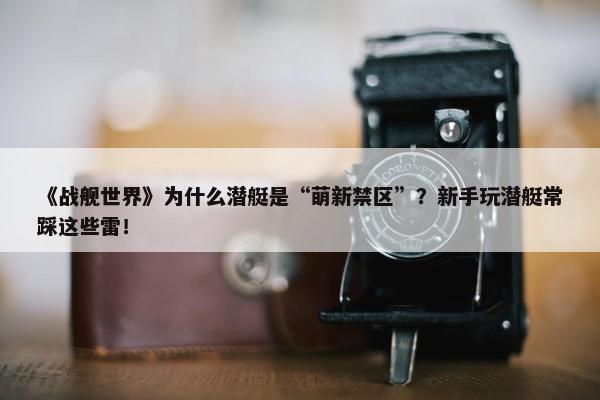 《战舰世界》为什么潜艇是“萌新禁区”？新手玩潜艇常踩这些雷！