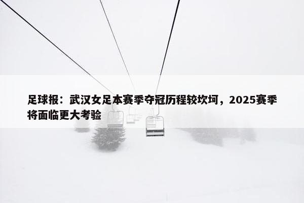 足球报：武汉女足本赛季夺冠历程较坎坷，2025赛季将面临更大考验