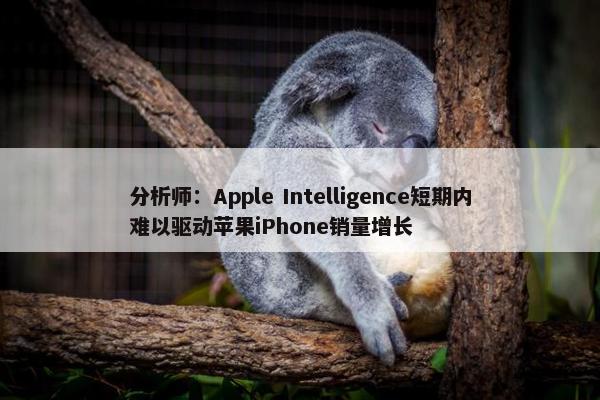 分析师：Apple Intelligence短期内难以驱动苹果iPhone销量增长