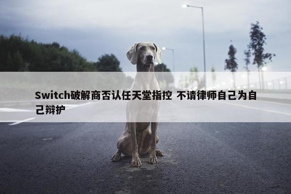 Switch破解商否认任天堂指控 不请律师自己为自己辩护