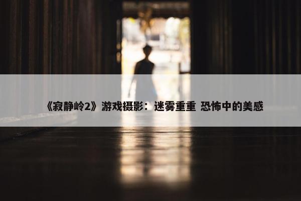 《寂静岭2》游戏摄影：迷雾重重 恐怖中的美感