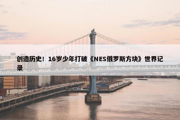 创造历史！16岁少年打破《NES俄罗斯方块》世界记录