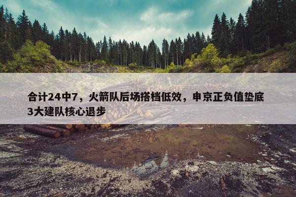 合计24中7，火箭队后场搭档低效，申京正负值垫底 3大建队核心退步