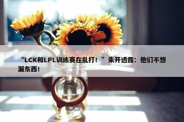 “LCK和LPL训练赛在乱打！”朱开透露：他们不想漏东西！