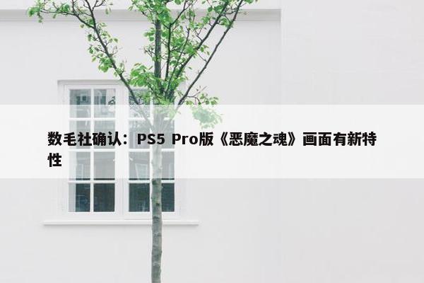 数毛社确认：PS5 Pro版《恶魔之魂》画面有新特性