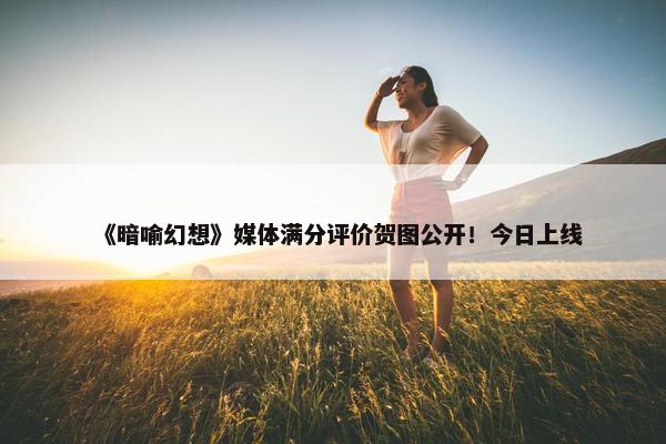 《暗喻幻想》媒体满分评价贺图公开！今日上线