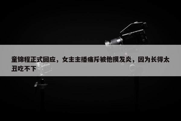 童锦程正式回应，女主主播痛斥被他摸发炎，因为长得太丑吃不下