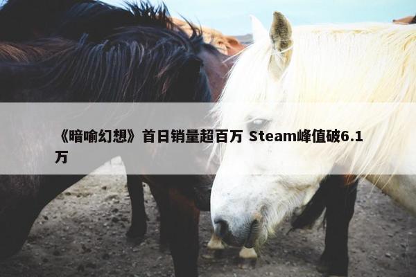 《暗喻幻想》首日销量超百万 Steam峰值破6.1万