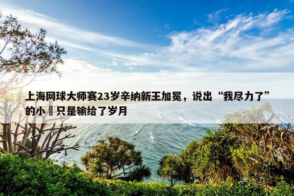 上海网球大师赛23岁辛纳新王加冕，说出“我尽力了”的小徳只是输给了岁月