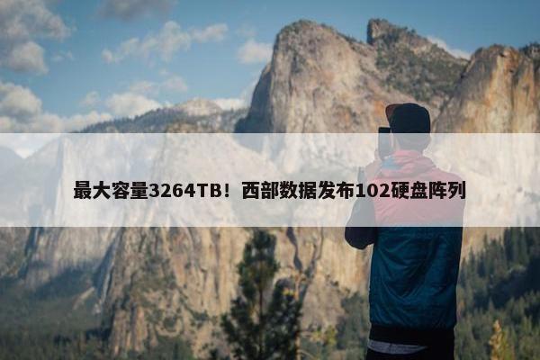 最大容量3264TB！西部数据发布102硬盘阵列