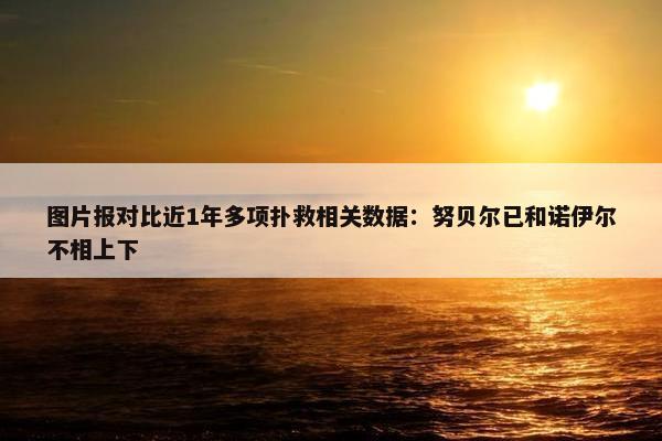 图片报对比近1年多项扑救相关数据：努贝尔已和诺伊尔不相上下