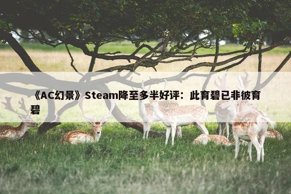 《AC幻景》Steam降至多半好评：此育碧已非彼育碧