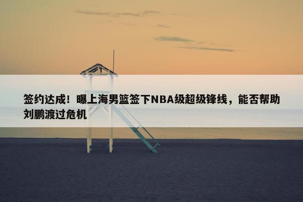 签约达成！曝上海男篮签下NBA级超级锋线，能否帮助刘鹏渡过危机