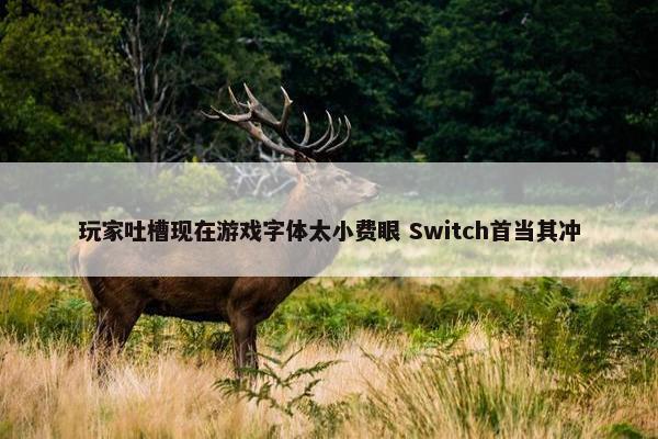 玩家吐槽现在游戏字体太小费眼 Switch首当其冲