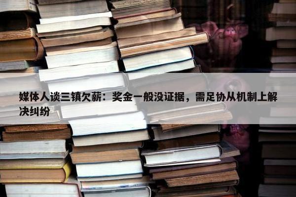 媒体人谈三镇欠薪：奖金一般没证据，需足协从机制上解决纠纷