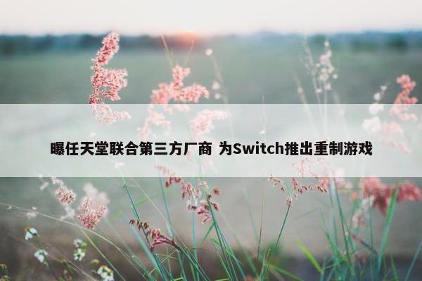 曝任天堂联合第三方厂商 为Switch推出重制游戏