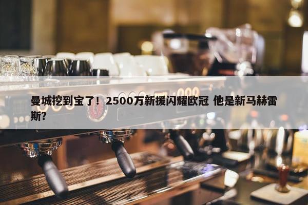 曼城挖到宝了！2500万新援闪耀欧冠 他是新马赫雷斯？