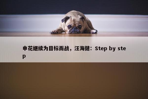 申花继续为目标而战，汪海健：Step by step