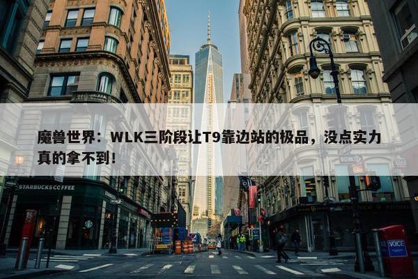 魔兽世界：WLK三阶段让T9靠边站的极品，没点实力真的拿不到！