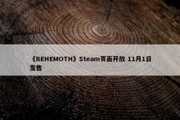 《BEHEMOTH》Steam页面开放 11月1日发售