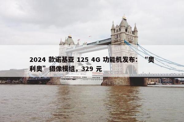 2024 款诺基亚 125 4G 功能机发布：“奥利奥”摄像模组，329 元