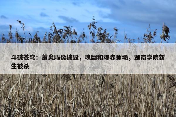 斗破苍穹：萧炎雕像被毁，魂幽和魂赤登场，迦南学院新生被杀