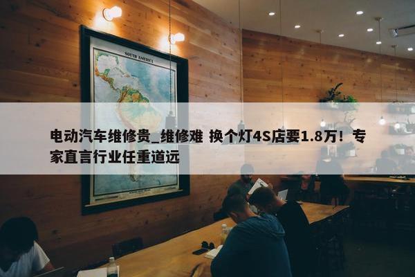 电动汽车维修贵_维修难 换个灯4S店要1.8万！专家直言行业任重道远