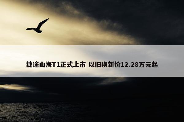 捷途山海T1正式上市 以旧换新价12.28万元起