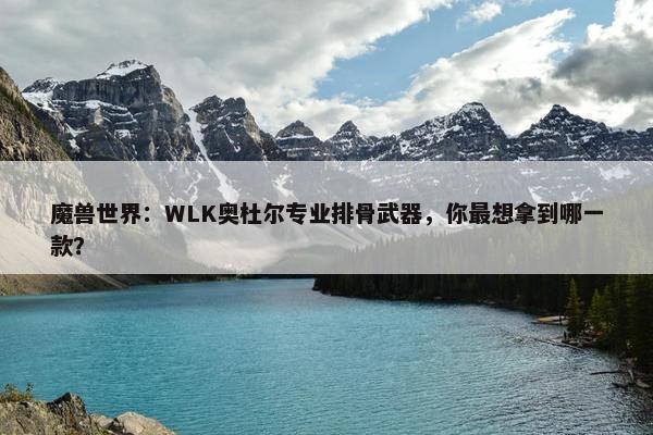 魔兽世界：WLK奥杜尔专业排骨武器，你最想拿到哪一款？