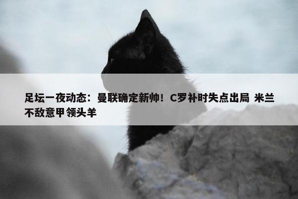 足坛一夜动态：曼联确定新帅！C罗补时失点出局 米兰不敌意甲领头羊