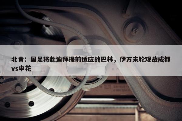 北青：国足将赴迪拜提前适应战巴林，伊万末轮观战成都vs申花