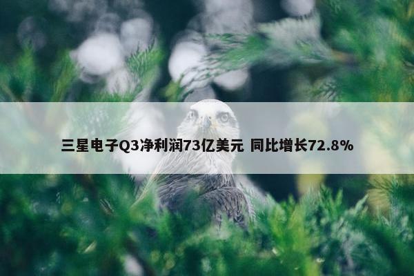 三星电子Q3净利润73亿美元 同比增长72.8%