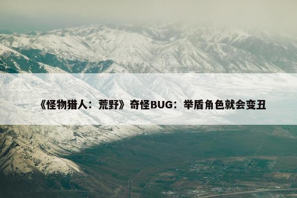 《怪物猎人：荒野》奇怪BUG：举盾角色就会变丑