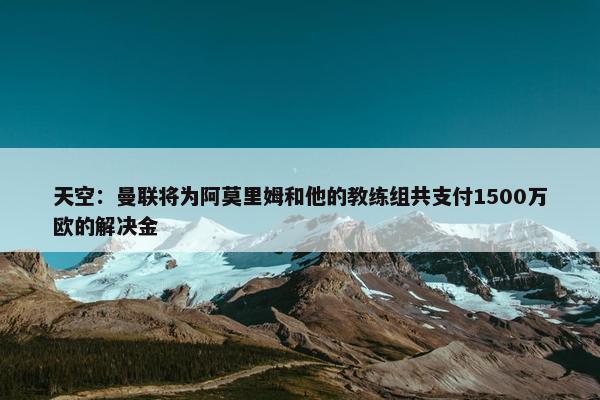 天空：曼联将为阿莫里姆和他的教练组共支付1500万欧的解决金