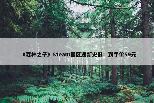 《森林之子》Steam国区迎新史低！到手价59元