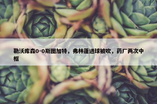 勒沃库森0-0斯图加特，弗林蓬进球被吹，药厂两次中框