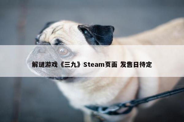 解谜游戏《三九》Steam页面 发售日待定