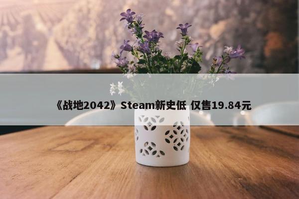 《战地2042》Steam新史低 仅售19.84元