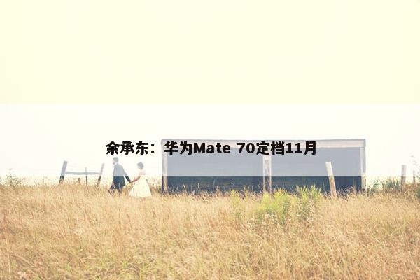 余承东：华为Mate 70定档11月