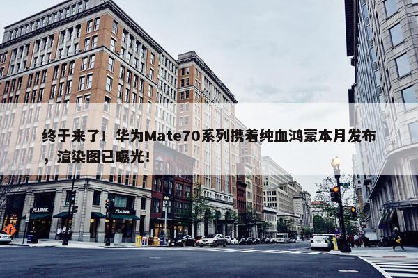 终于来了！华为Mate70系列携着纯血鸿蒙本月发布，渲染图已曝光！