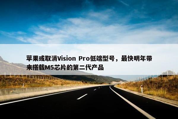 苹果或取消Vision Pro低端型号，最快明年带来搭载M5芯片的第二代产品