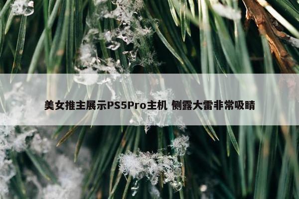 美女推主展示PS5Pro主机 侧露大雷非常吸睛