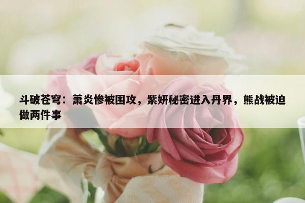 斗破苍穹：萧炎惨被围攻，紫妍秘密进入丹界，熊战被迫做两件事