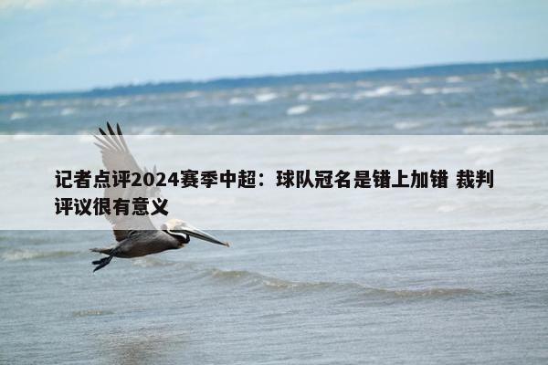 记者点评2024赛季中超：球队冠名是错上加错 裁判评议很有意义