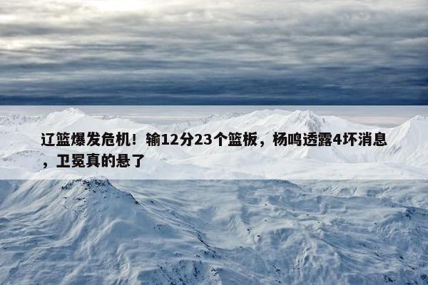 辽篮爆发危机！输12分23个篮板，杨鸣透露4坏消息，卫冕真的悬了